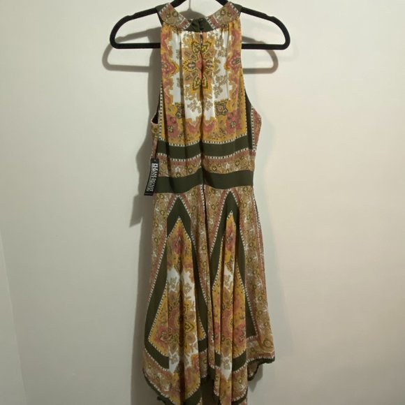Boho Print Handkerchief Hem Dress - Picture 5 of 7